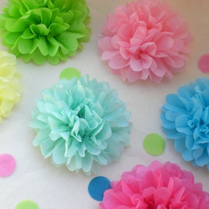 20 Tissue Paper Flowers: Party Decor, Baby Shower Decor