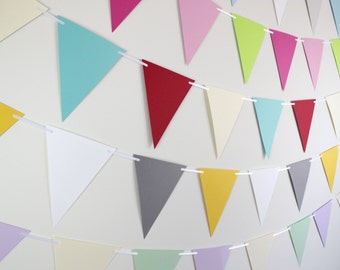 Custom Color Pennant Banner: Party Photo Backdrop