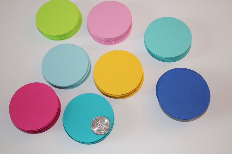 2.5 Cardstock Circles 200 Favor Tags Scrapbooking Etsy