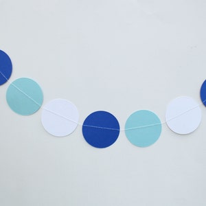 Baby Shower Decorations, Paper Garland, baby boy, first birthday, ocean theme, whale theme shower, shark them birthday image 4