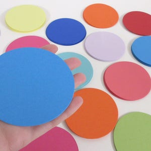 3.25 Die Cut Circles 50, scrapbooking, favor tags, cupcake toppers, garland,card stock,crafts, die cuts, paper circles, CUSTOM COLORS image 1