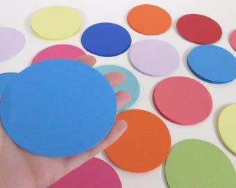 3.25" Die Cut Circles- 50, scrapbooking, favor tags, cupcake toppers, garland,card stock,crafts, die cuts, paper circles, CUSTOM COLORS