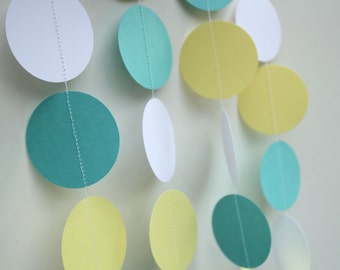 Baby Shower Decoration-  Paper Garland / 5 ft. Long /Baby Boy Shower Decoration, Gender Neutral Shower