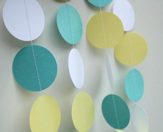 Baby Shower Decoration- Paper Garland / 5 ft. Long /Baby Boy Shower Decoration, Gender Neutral Shower Il_570xn