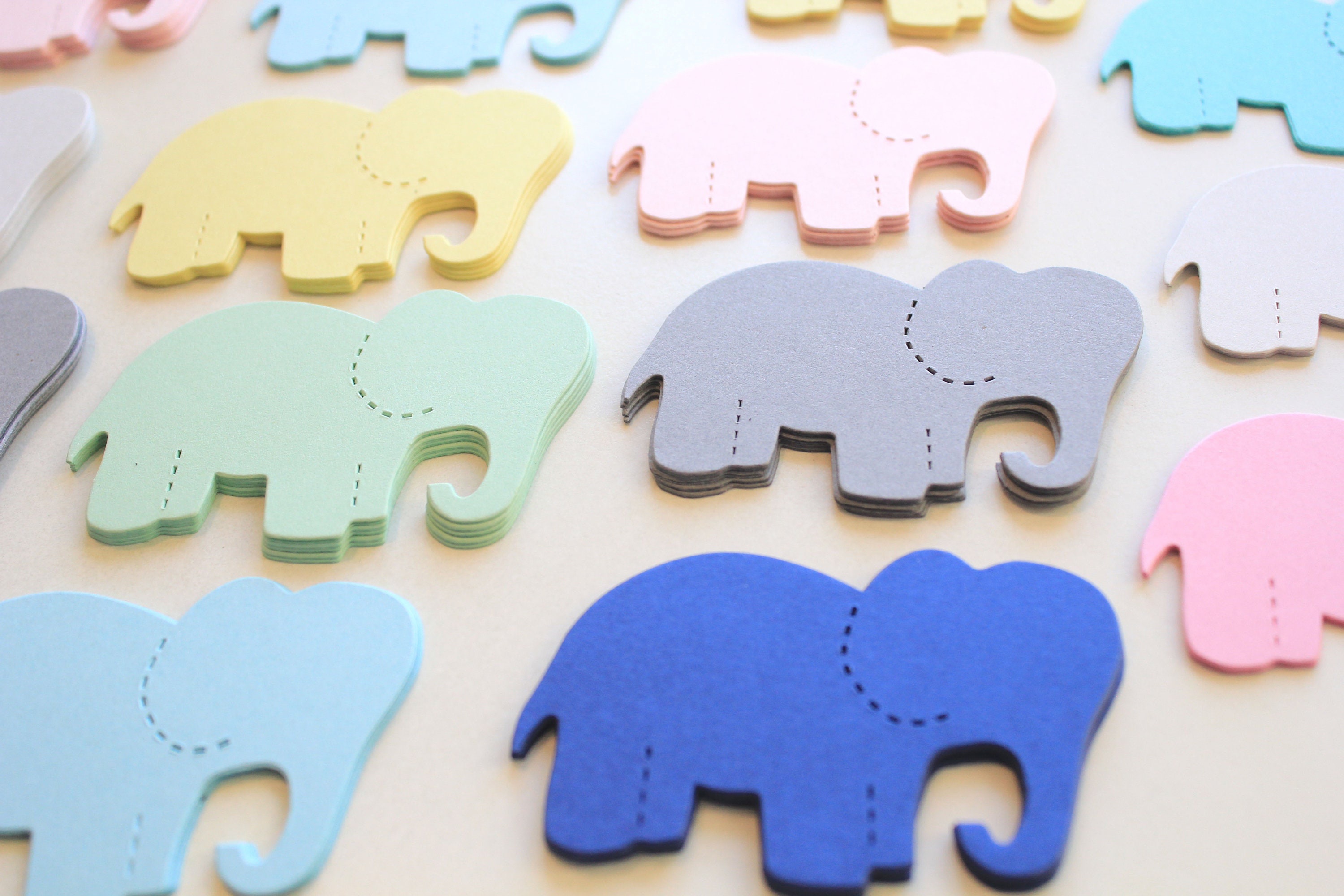 5 Scalloped Edge Die Cuts Baby Elephants Selection Glossy Card Making Toppers 5 Scalloped Edge Die Cuts Baby Elephants Selection Glossy Card Making Toppers
