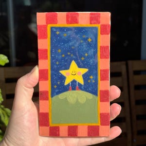 Ceramic 'Happy Star' Wall Hang - Whimsical Handmade Ceramics