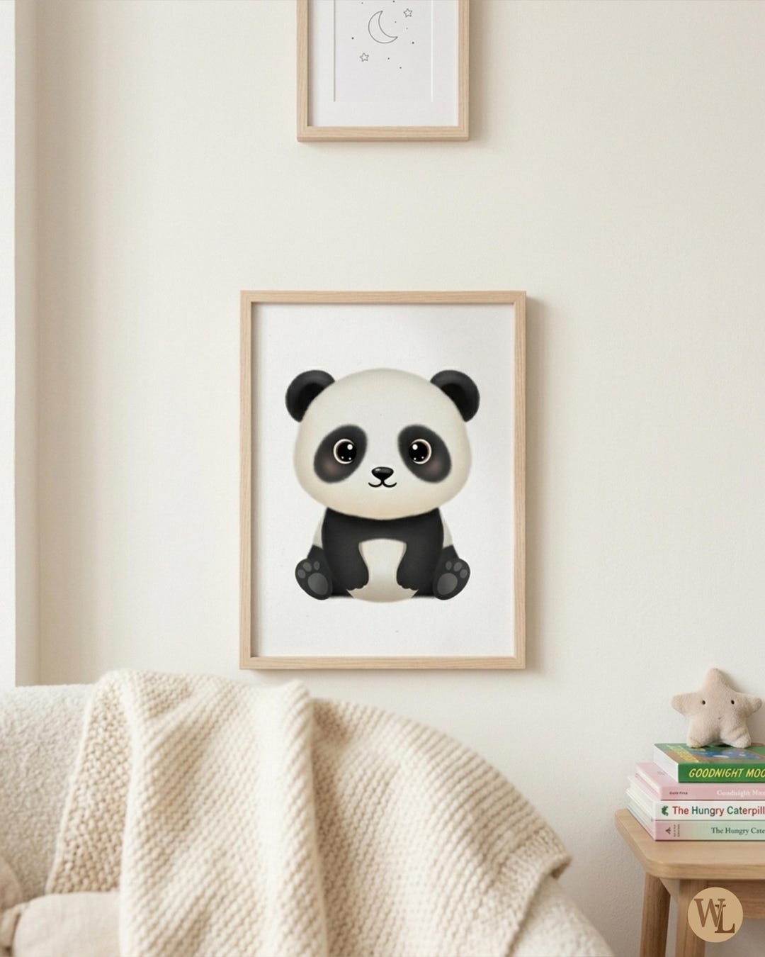 Panda Nursery Art, Scandinavian Minimalist Style, Neutral Baby Room ...