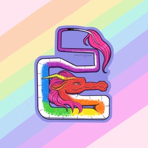 Rainbow Pride Dragon Sticker - LGBTQIA, Pride, Queer, Gay, Trans, Subtle Pride Flag