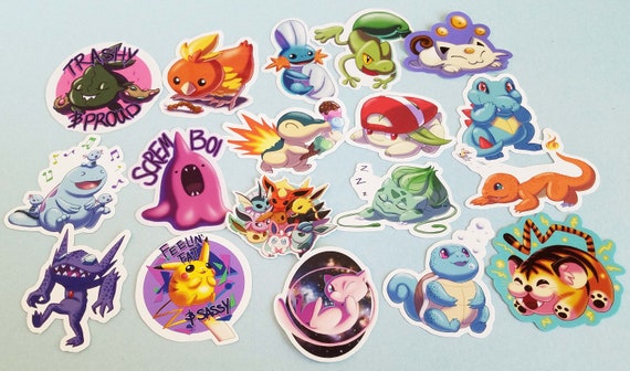 WATERPROOF Sticker Animon SCREM BOI Ditto Pokemon 