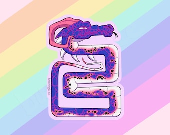 Gender-fluid Pride Dragon Sticker - LGBTQIA, Pride, Queer, Trans, Subtle Pride Flag