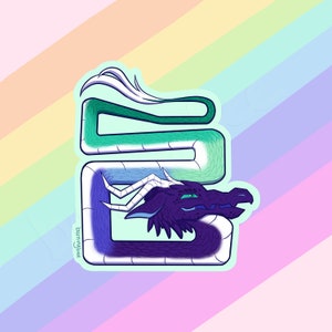 Etiqueta engomada del dragón del orgullo gay - LGBTQIA, Orgullo, Queer, Gay, Bandera sutil del orgullo
