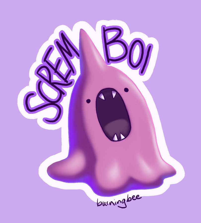 WATERPROOF Sticker Animon SCREM BOI Ditto Pokemon 