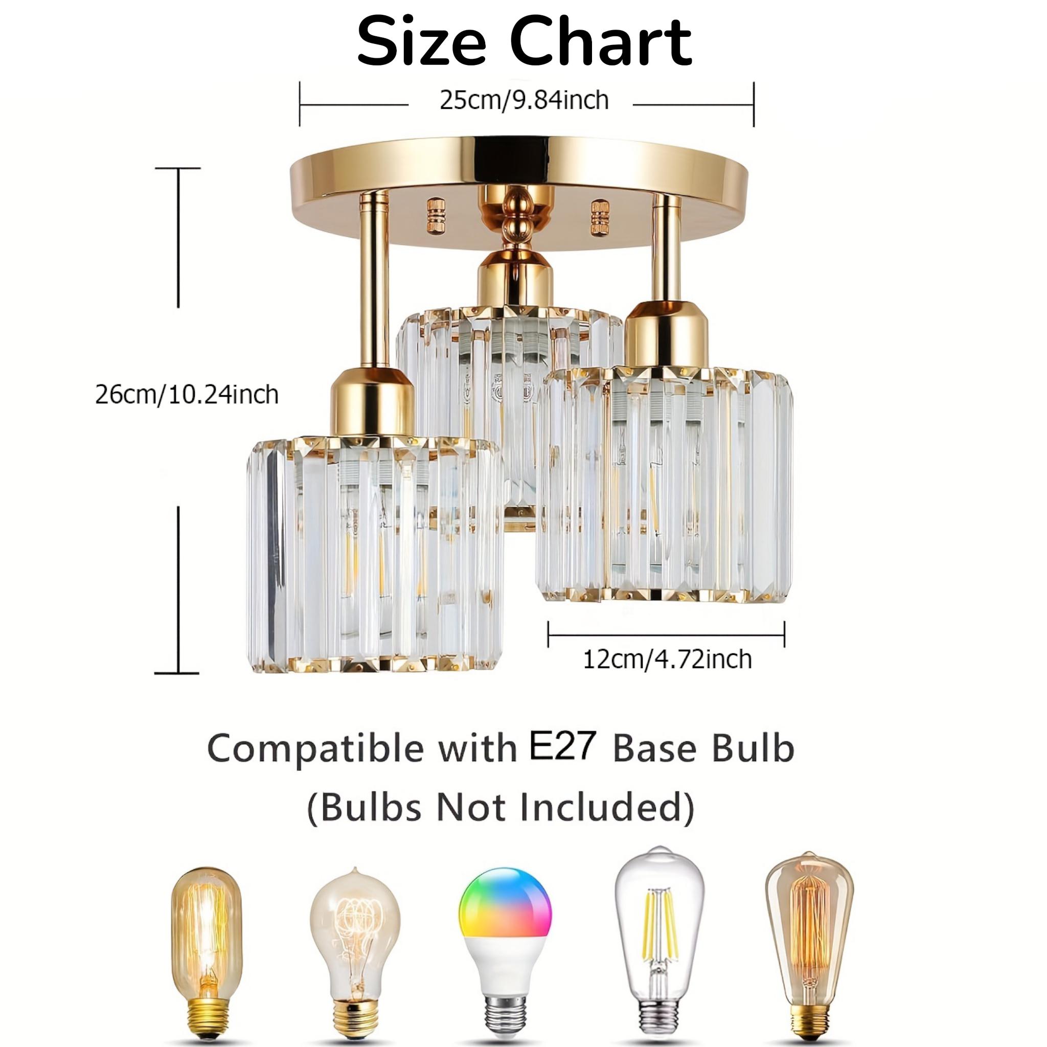 Modern Gold Crystal Chandelier Luxury Ceiling Light for Living Room ...