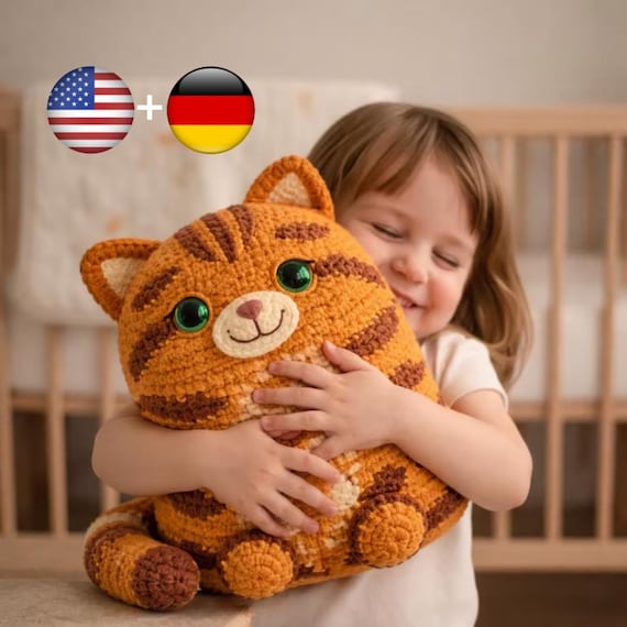Crochet Cat Pillow Pattern PDF | Cute Amigurumi Cat Cushion | Easy Crochet Pillow Tutorial | Instant Download