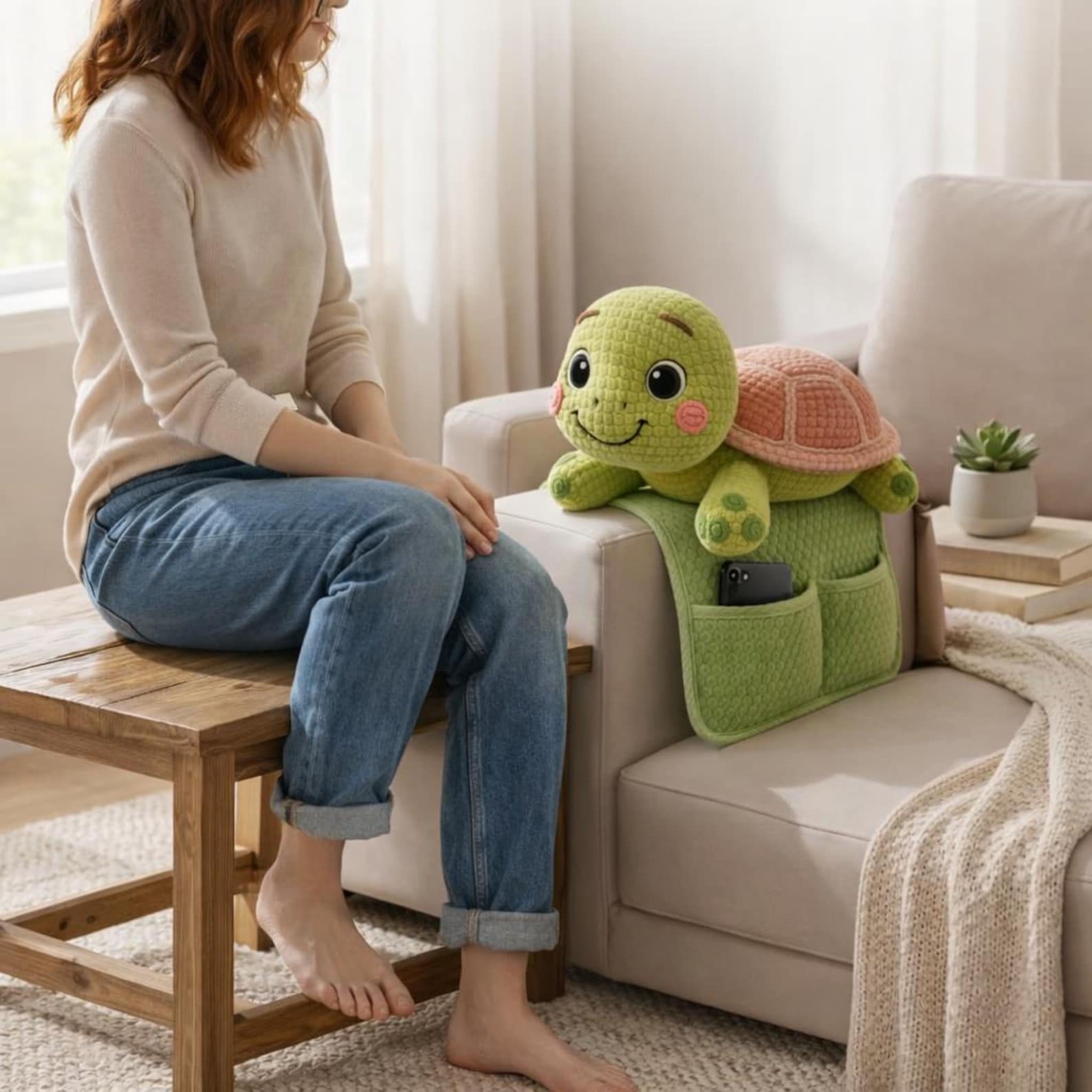 Turtle Sofa Arm Organizer Crochet Pattern PDF | Sea Turtle Couch Caddy ...