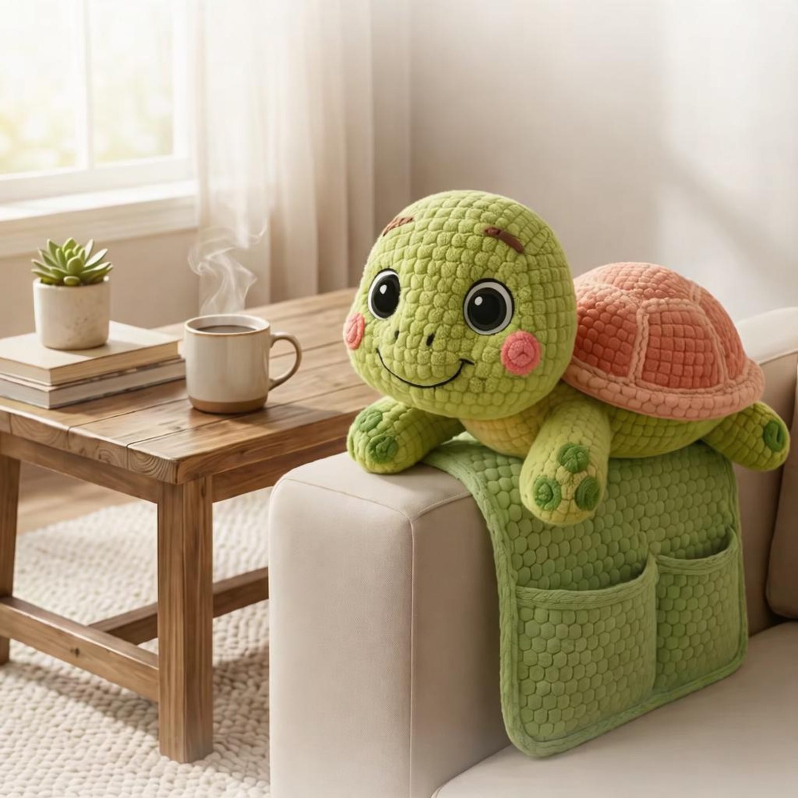 Turtle Sofa Arm Organizer Crochet Pattern PDF | Sea Turtle Couch Caddy ...