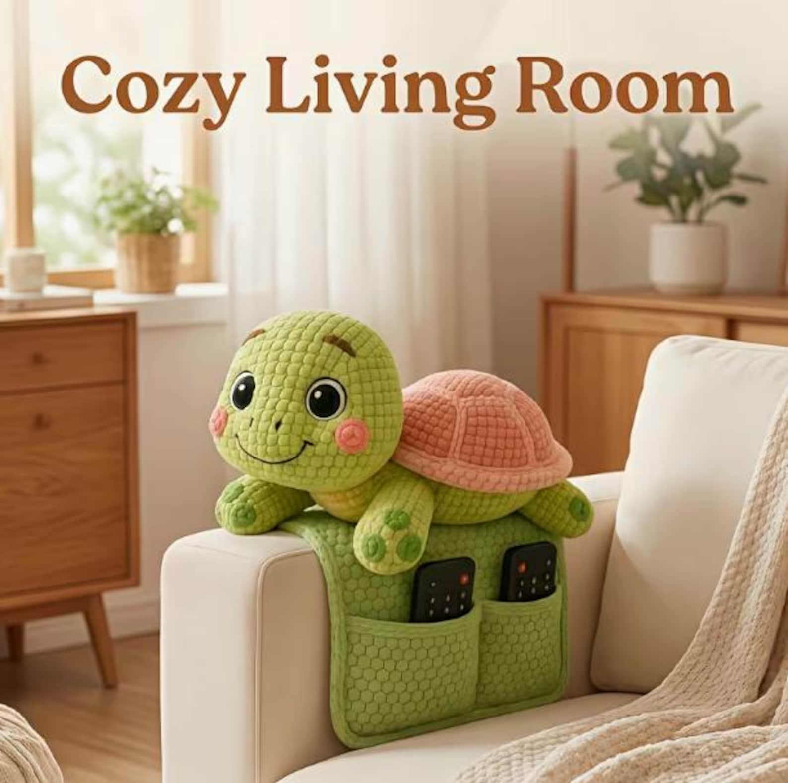 Turtle Sofa Arm Organizer Crochet Pattern PDF | Sea Turtle Couch Caddy ...