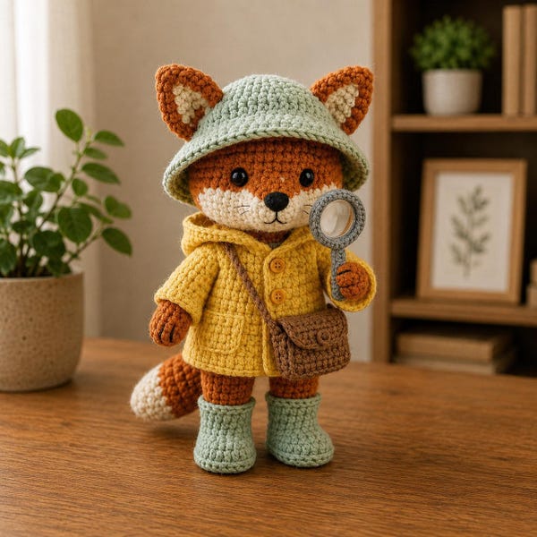 Süßer Fuchs Amigurumi Häkelanleitung, Waldtier Plüsch Anleitung, Waldfuchs Häkelfigur, DIY Digital Download