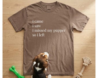 Puppy Loving Introvert Shirt | Funny Social Battery Tee | Dog Lover Gift | Puppy Lover Gift | (Comfort Colors 1717)