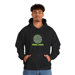 Warped Checker Spiral Hoodie | Mod Graphic Sweatshirt