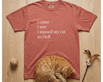 Cat Loving Introvert Shirt | Funny Social Battery Tee | Cat Lover Gift (Comfort Colors 1717)