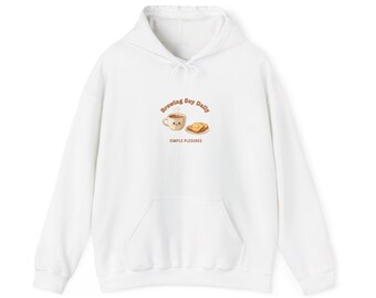 butter & brew kawaii coffee pun Hoodie | cafe-inspired breakfast art, retro diner palette