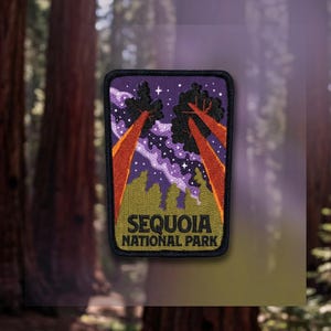 Sequoia National Park Milky Way Embroidered Patch Iron On Sew On Badge