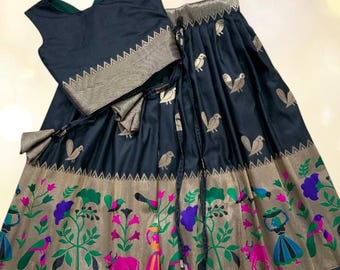 Silk lehenga choli for girls |Pattu Pavadai for Girls |  Silk Lehenga Choli for kids| Girls Readymade Pattu Pavadai|Girls frock |Kids frock
