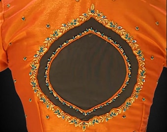 Embroidered Maggam Aari Work Saree/Lehenga Blouse |Made to order and customised for the buyer|Designer blouse for wedding party festive wear