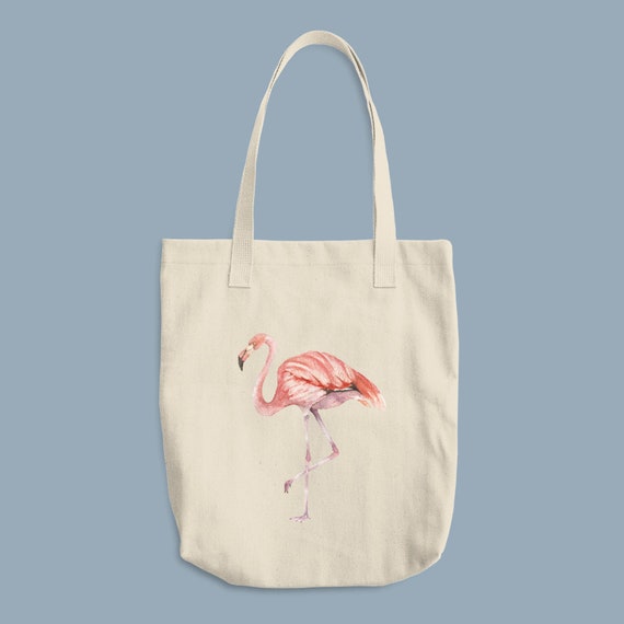 pink flamingo tote bag