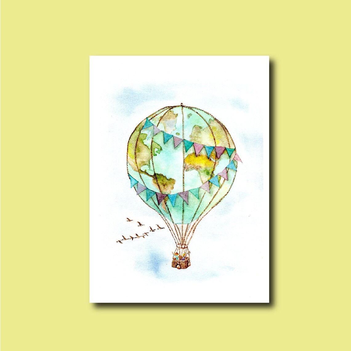 Hot Air Balloon Art Watercolor Balloon Art Hot Air Balloon Art Hot Air ...