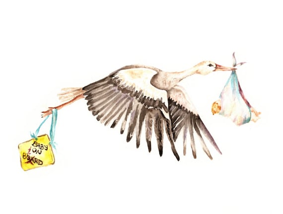 Bebe Oiseau Cigogne Blanche Avec Un Bebe A Bord Signe Etsy Bebe Oiseau Cigogne Blanche Avec Un Bebe A Bord Signe Etsy