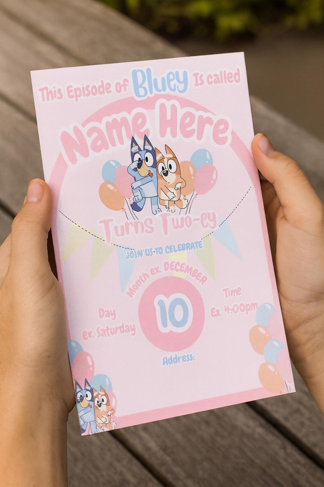 Bluey Party Invitation Template - Etsy