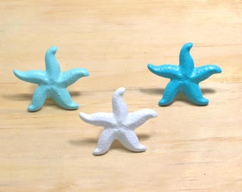 Starfish Knob, Sea Creature drawer pull, Coastal Bathroom, Beach House Decor