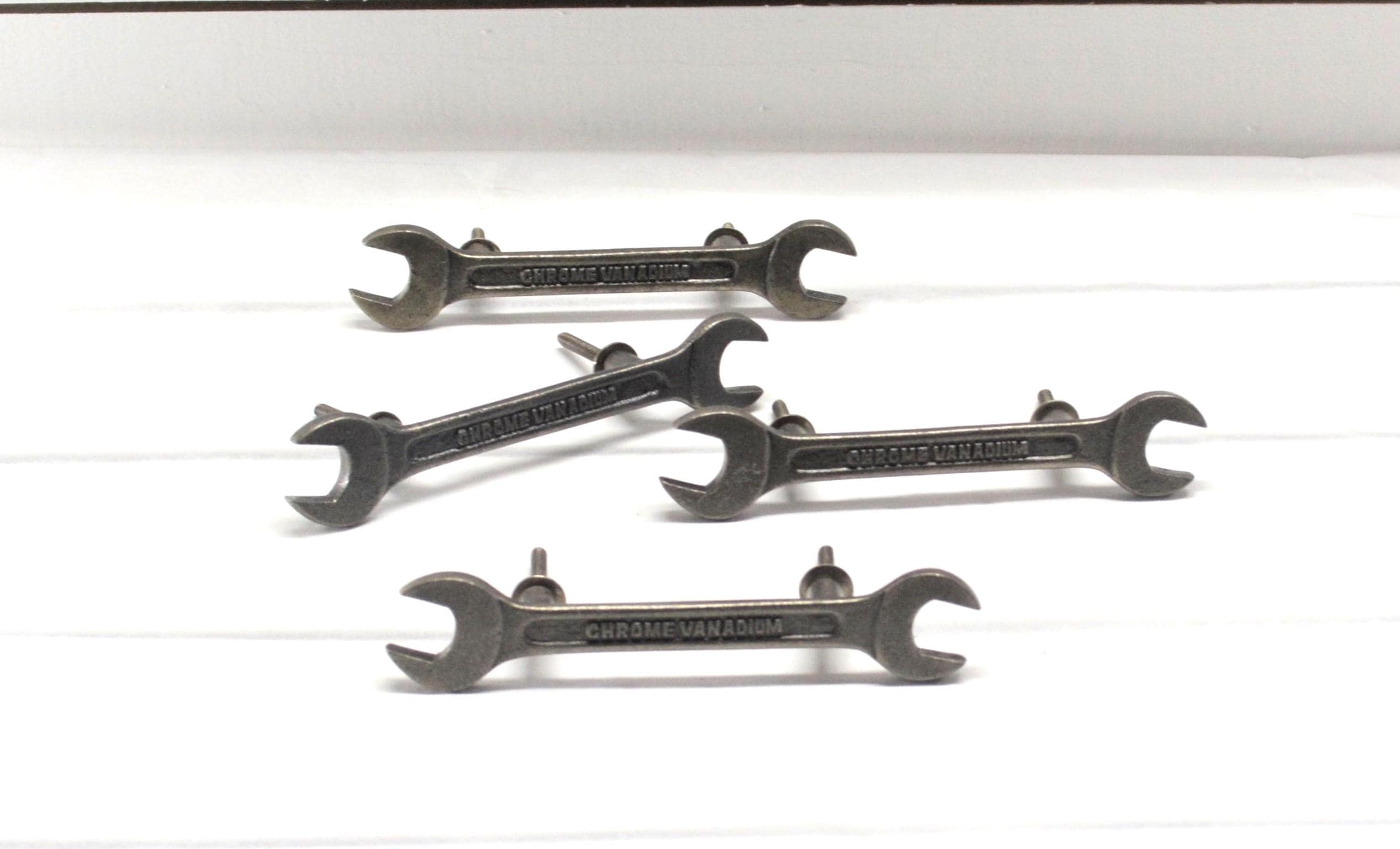 Metal Wrench Tool Drawer Pull – Mechanic Garage Industrial Knob – Man Cave Decor