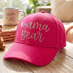 Personalized Rhinestone Baseball Cap, Custom Bling Hat, Sparkly Name Hat, Custom Text Cap, Gift for Women