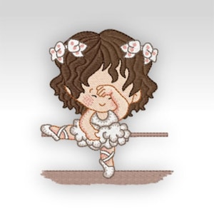 Ballerina - Machine Embroidery Design - Balerina 1 4x4" hoop.