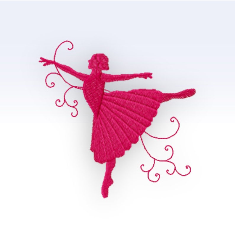 Ballerina Machine Embroidery Designs Shadow Ballerinas Etsy