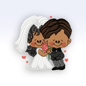 Mariage - motif de broderie Machine - Wedding Couple 6