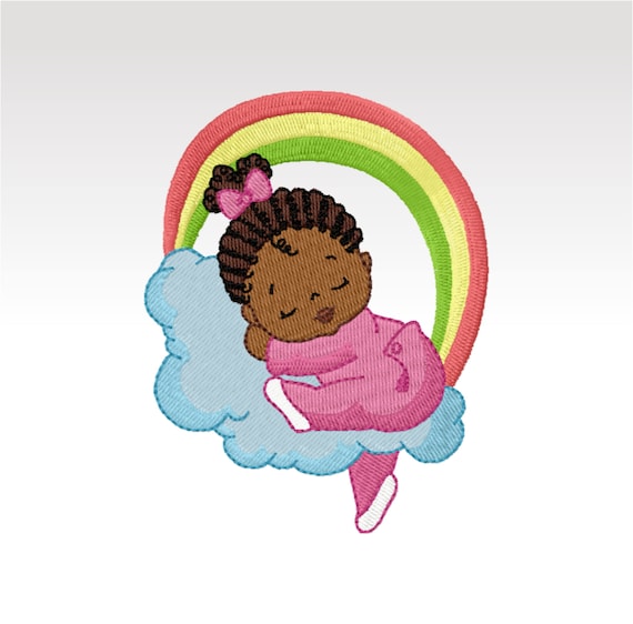 Africain Bebe Motif De Broderie Machine Bebe Fille 1 4 X Etsy