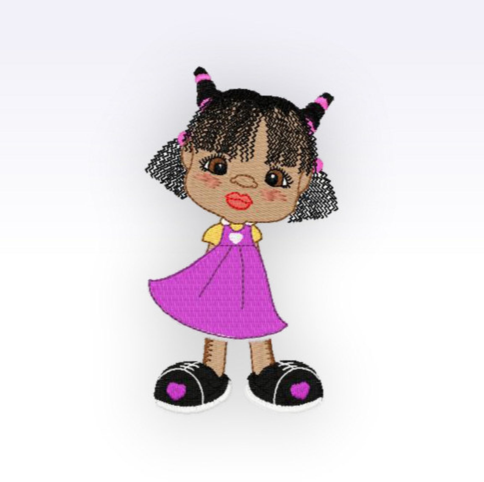 Little Girl Machine Embroidery Design Little Lady 1 5 X 5 Etsy