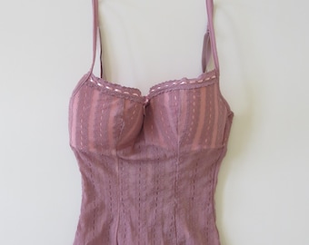 Vintage Italian Intimissimi Rose Pink Lace Bustier Top