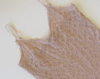 Vintage Italiaanse Garcia-jeanskant licht pastelroze hemdje