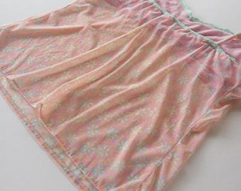 Camisola italiana vintage Cosabella con margaritas rosas y menta