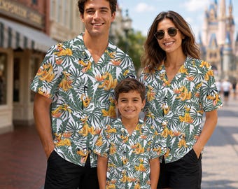 Pluto Dog Hawaiian Shirt, Matching Family Disney Shirts, Tropical Disney Vacation Button Up, Cute Pluto Family Shirt Men Women Kid
