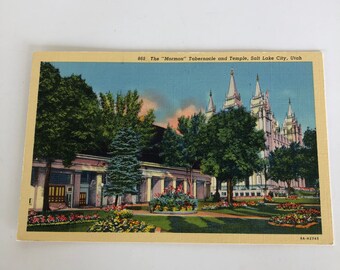 Vintage Post Card The Mormon Tabernacle and Temple, Salt Lake City, Utah Deseret Book Company