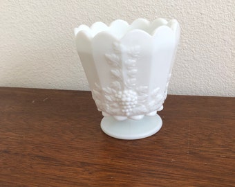 Vintage White Milk Glass Vase