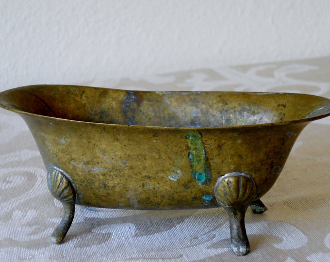 Vintage Brass Bathtub Soap Dish Etsy