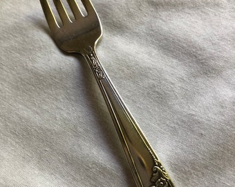 Vintage Tudor Plate Oneida Community Baby Child Fork