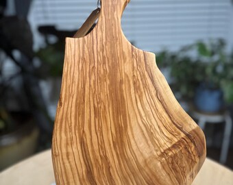Olive Wood Cutting Board | Live Edge Serving Charcuterie Board